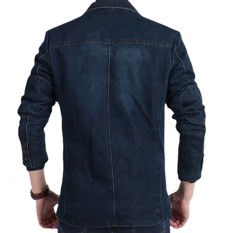 Spring Casual Cotton Denim Suit Jacket Men Winter Classic Fashion Slim Washed Retro Blue Jeans Blazer Coat Male Clothing 250614