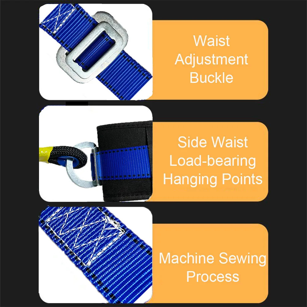 Highaltitude Work Safety Belt Single Waist Harness Rope Outdoor Climbing Training Electrician Protective Equipment y250611