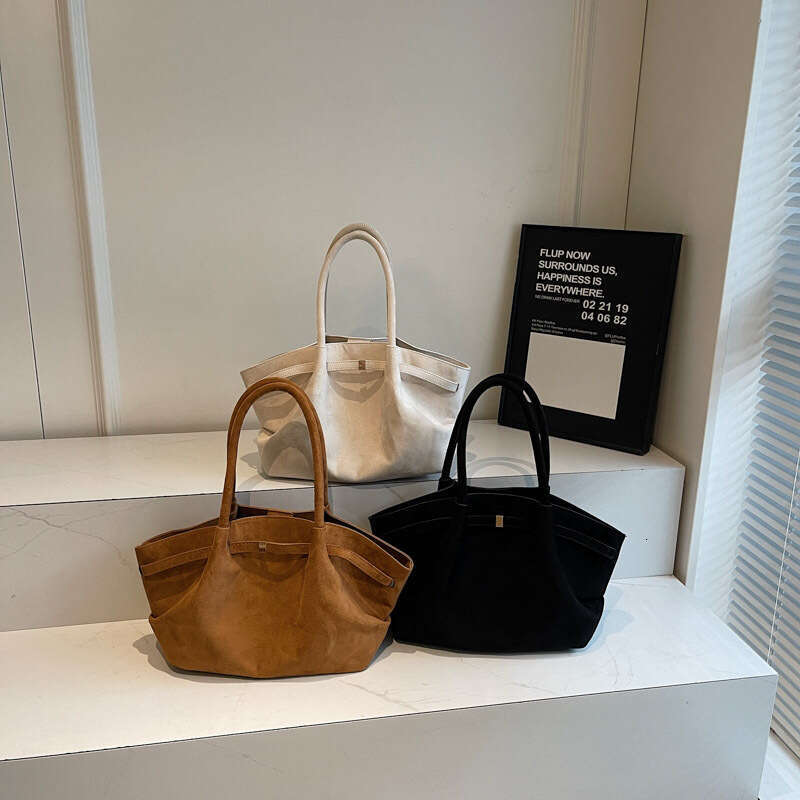 Suede Tote for Women 2025 New Style Women's Autumn Winter High-end Underarm Bag Niche Design Handbag