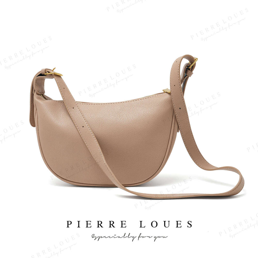 New Dumpling Large Capacity Shoulder Crossbody Ins Korean Style Casual Soft Leather Bag Women's High-end Feel