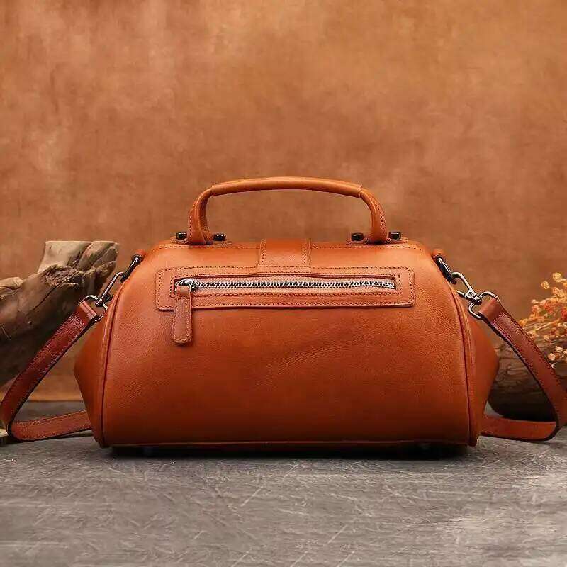 Designer Bag MOTAORA Women S Vintage Genuine Leather Crossbody Messenger Bag With Phone Pocket Zipper Pockets Buckle Closure