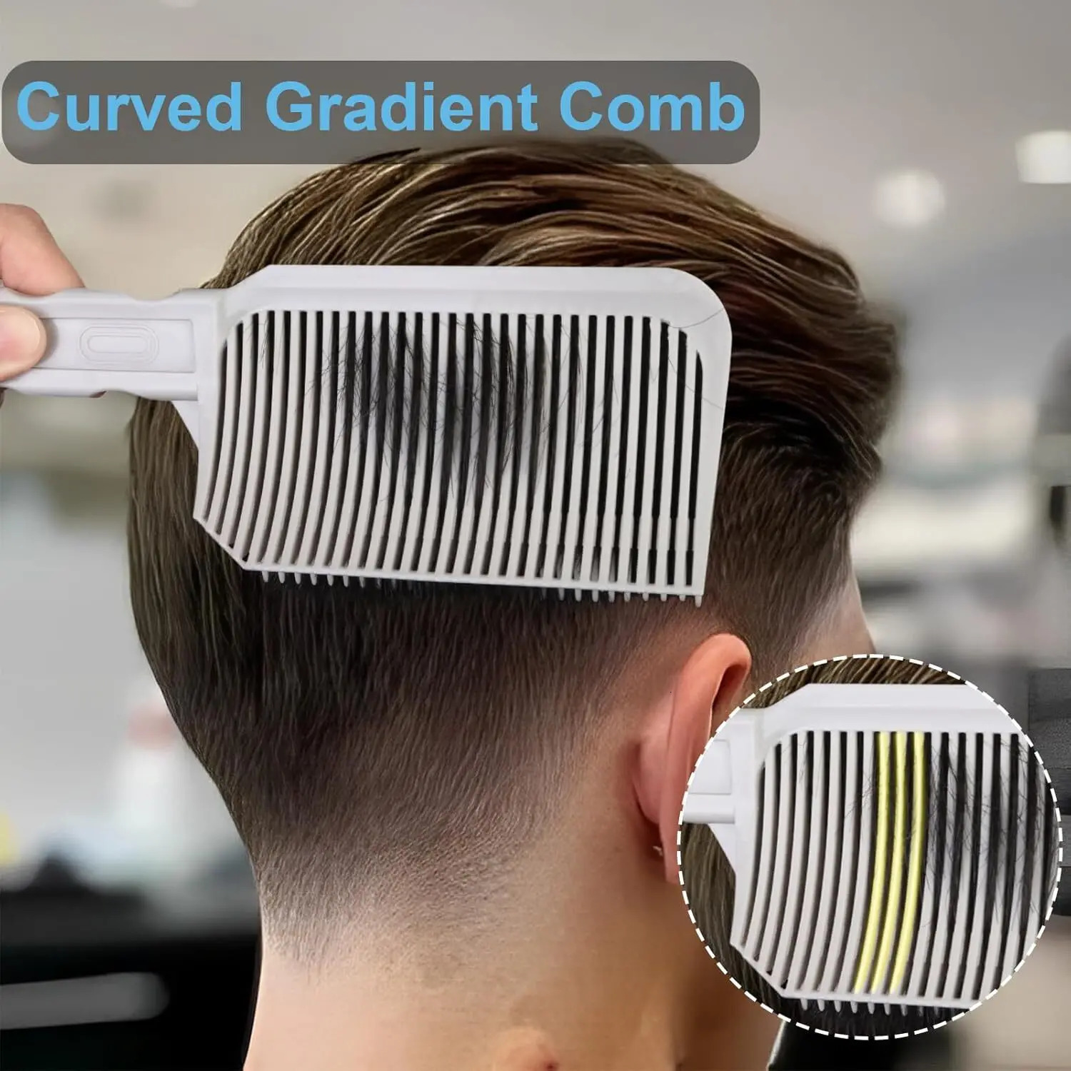 1/2/3Pcs Barber Hair Comb Styling Flat Top Hair Cutting Fade Comb Men Hairdresser Fade Salon Accessories Tools 250612