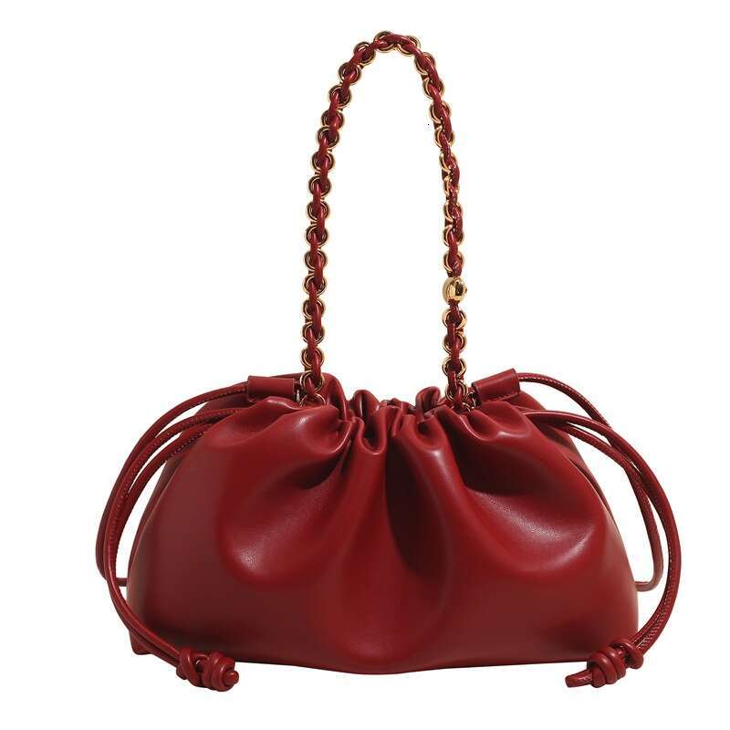 High-Quality Lucky Drawstring Cloud 2025 Advanced Fashion Single Shoulder for Women Niche Style Commuter Crossbody Bag