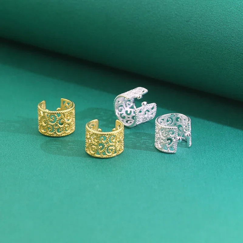 Trustdavis Genuine 925 Sterling Silver Sweet Hollow Out Ear Cuff Clip on Earring For Women Piercing Earing Jewelry Gift DA1034 250610