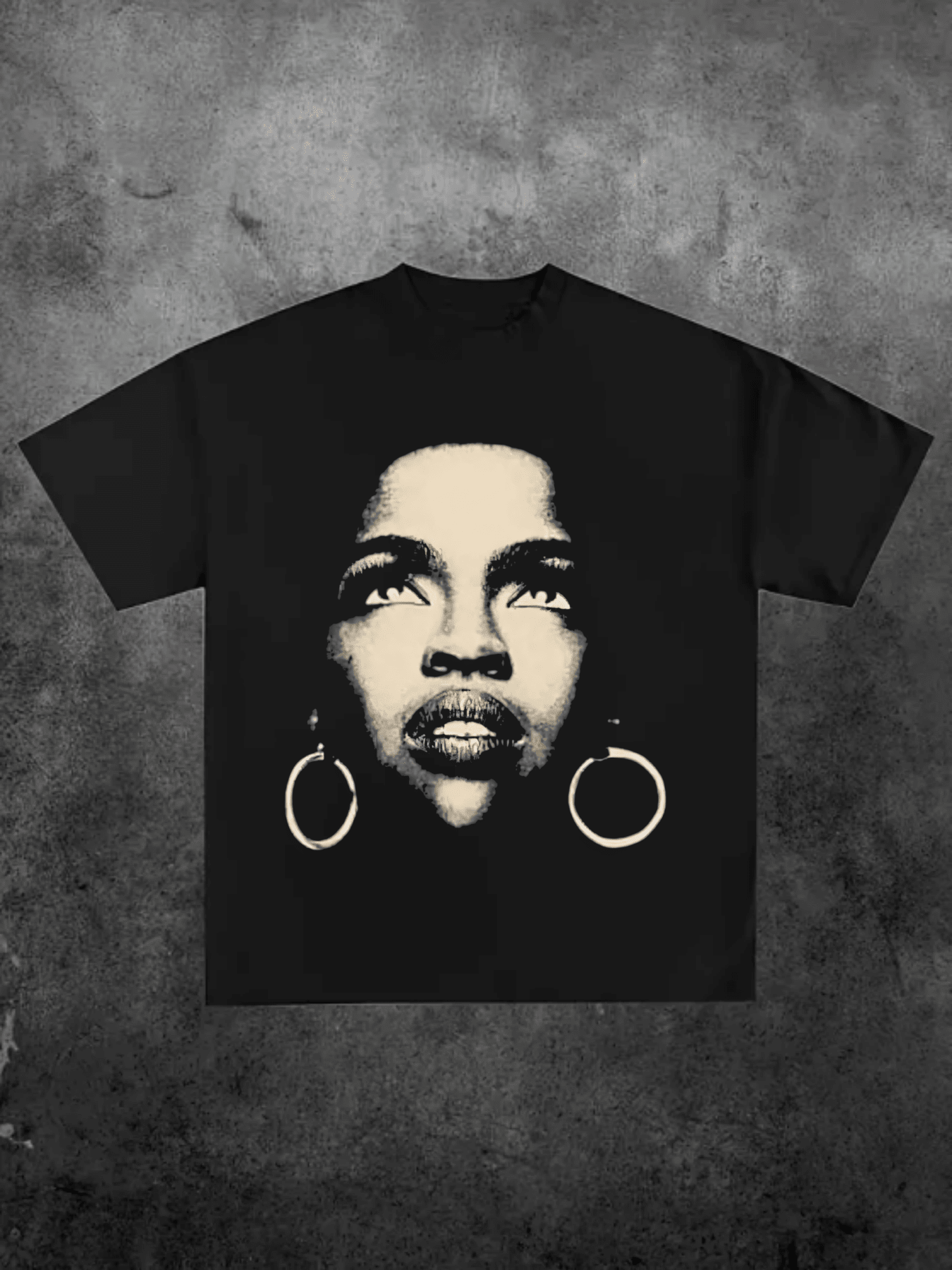 Lauryn Band Hill Lauryn Band ,Casual Print,Comfortable And Versatile,Letter Pattern Pure Cotton 220g Printed T-Shirt