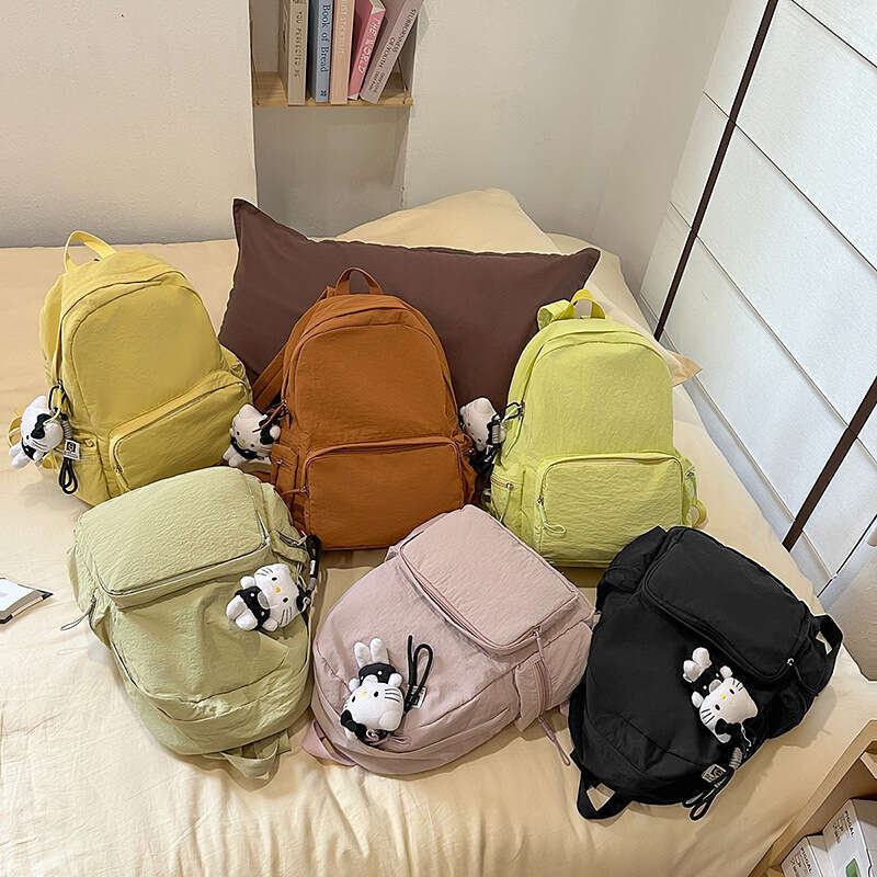 Casual Style Female College Ins Korean Version, Simple Travel Backpack for Middle and High School Students, Campus Double Shoulder Bag