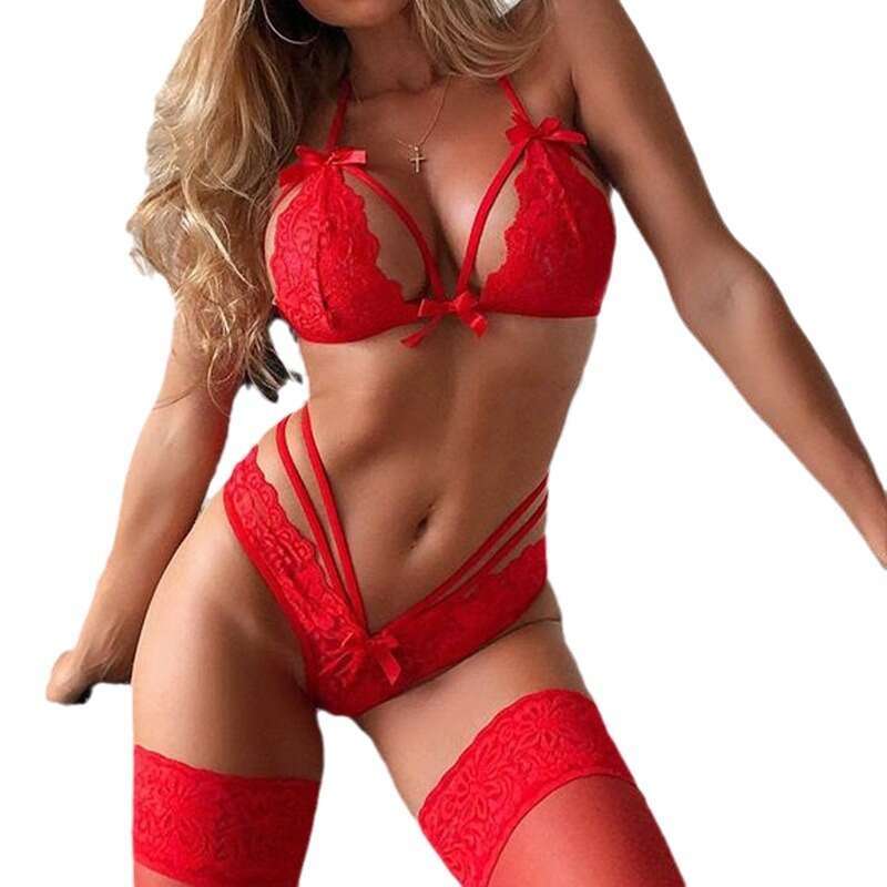 Spell Lingerie Porn Suits New Bow Lace Trim Sexy Women S Lingerie Set Sexy Lingerie