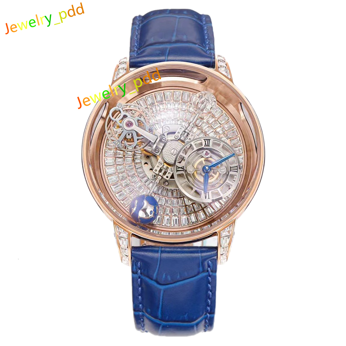 New Release Tourbillion Skeleton Mechanical Watch Stainless Steel Leather Strap Japan Sport Business Date Day Crystal Style