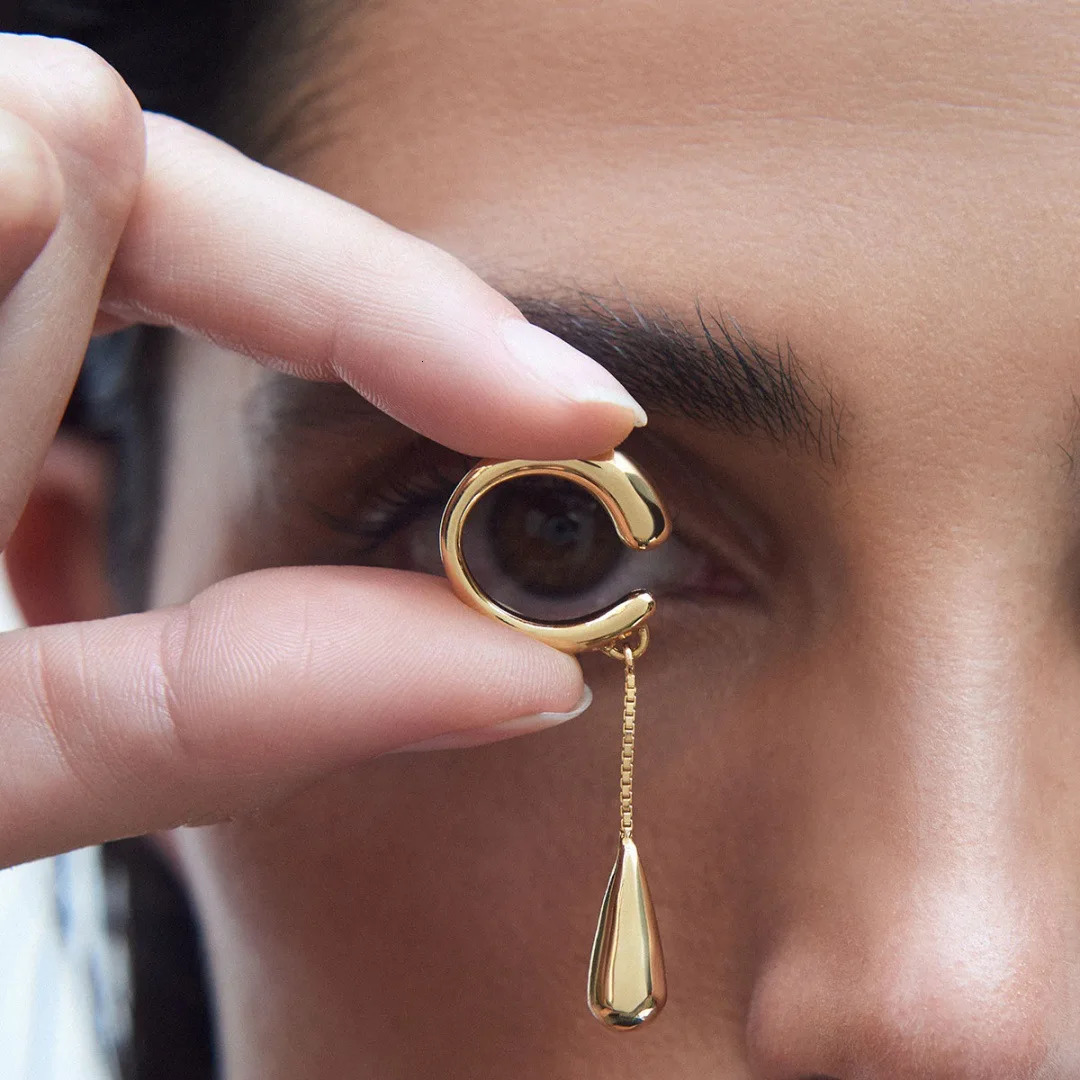 Waterdrop dangle earcuff earrings for women ear cuff clip on earrings non piercing minimalist simple jewelry in 250610