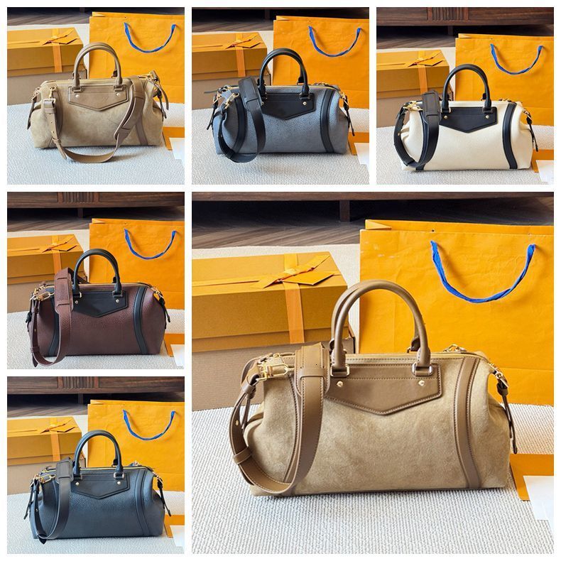 Top Designer Suede Totes Fashion Mini Duffel Bag Luxury Shoulder Bags For Women Classic Style Cowhide Handbag Simple Single Shoulder Bag Commuting Bags