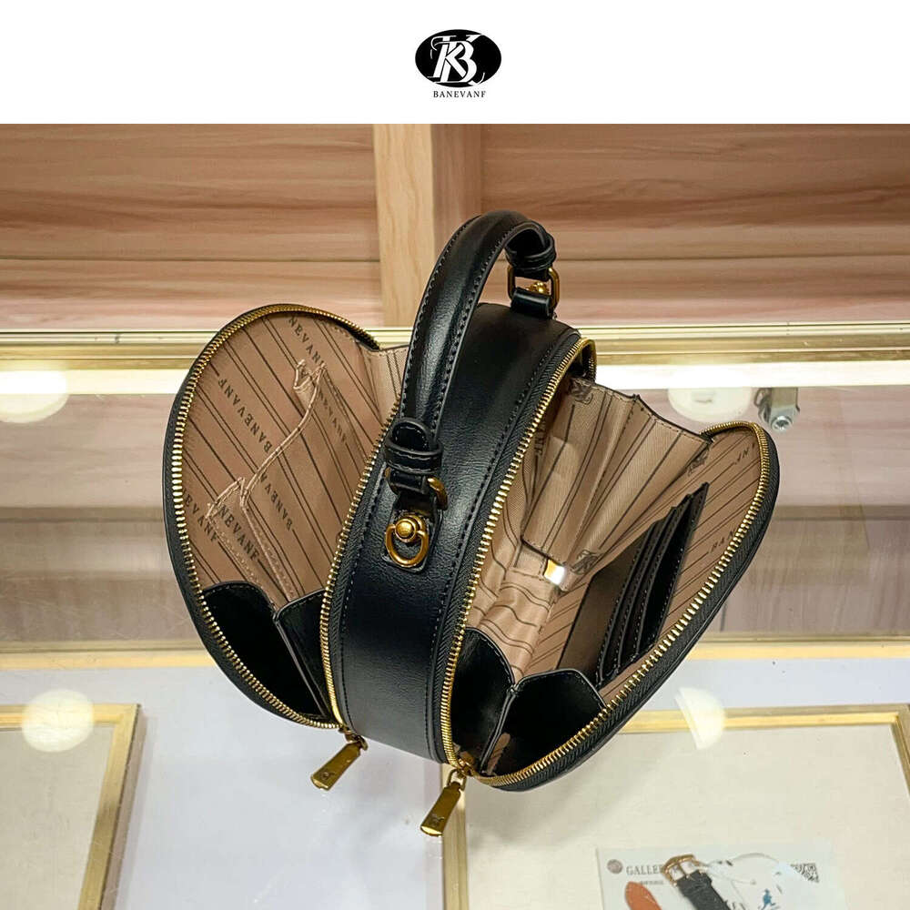 Leather Handbag Genuine Women's 2025 New Quilted Wool Fashion Versatile Shoulder Crossbody Small Round Bag