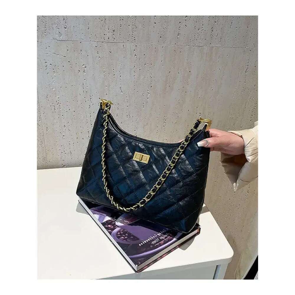 Designer Shoulder Free Shipping New Fashion Comter Premium Texture Dia Bag Grid Chain Underarm Free shipping