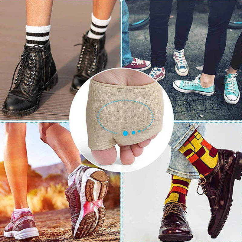 Silicone Gel Forefoot Pad High Heels Half Insoles Hallux Valgus Corrector Socks Metatarsal Pain Relief Insoles Foot Care Cushion 250613