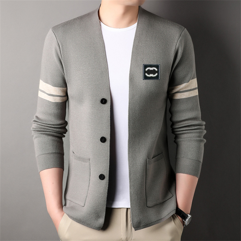 New High-Quality Hotsale 2025 Spring Luxury Designer Men's Casual Pure Knitted Sweater Jacket Cardigan Embroidered Brand Logo Men's Jacket Top Asian Size M-4XL