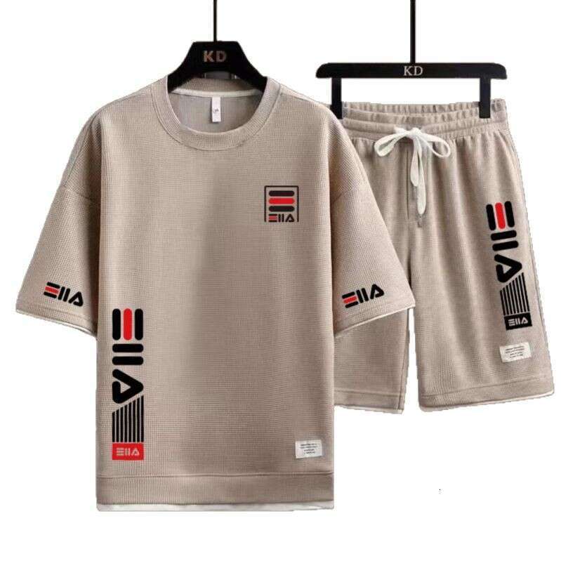 T-Shirt Summer Casual Sports Suit Breathable Fashion Men's Shorts Short Sleeve Set