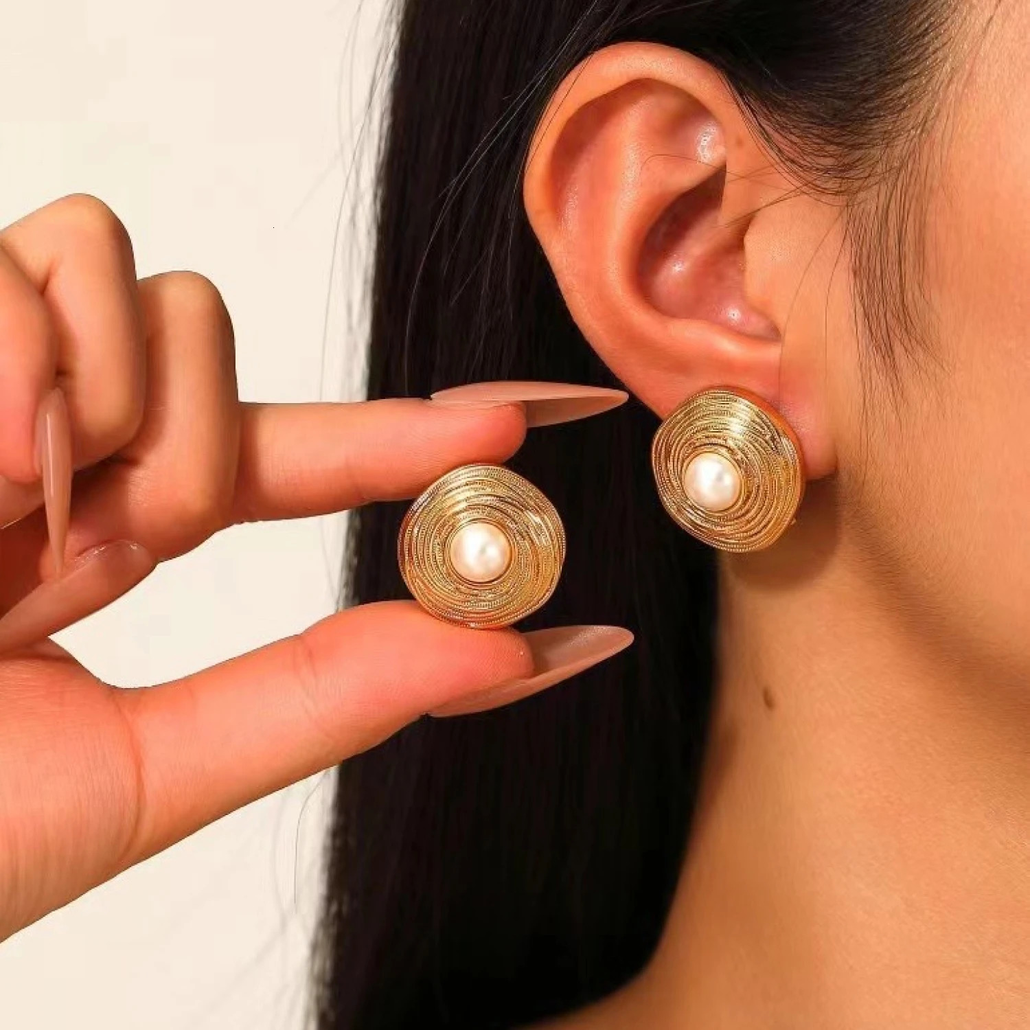 24K Gold Plated Clip On Earrings Natural Pearl Clip Earring Non Pierced Earrings Ear Clips for Women Wedding Jewelry Gift 250610