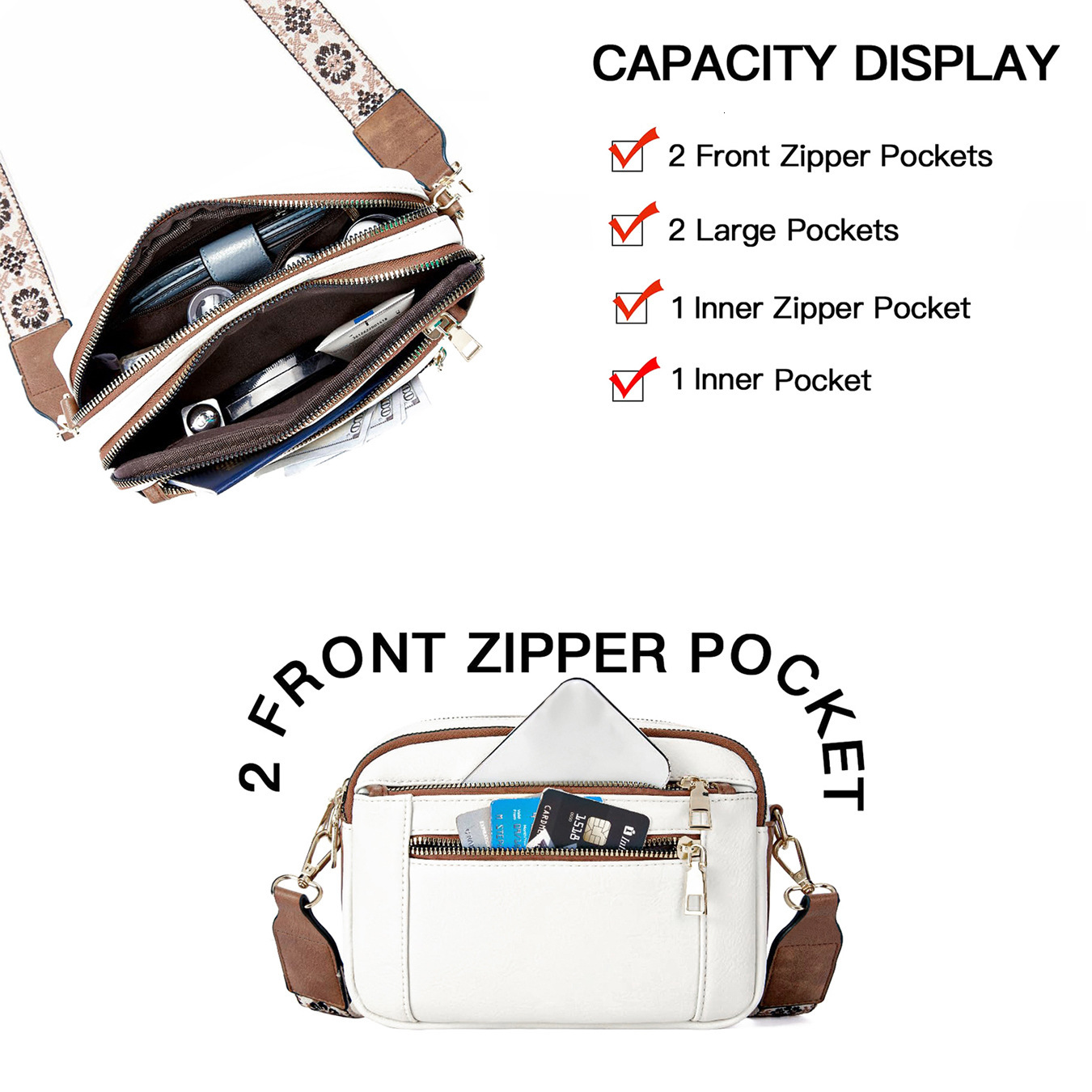 Free Shipping 2025 New Designer Bag Fashion High Quality Shopping Bag Color Blocked Multi Functional PU Adjustable Shoulder Strap Women's Handbag