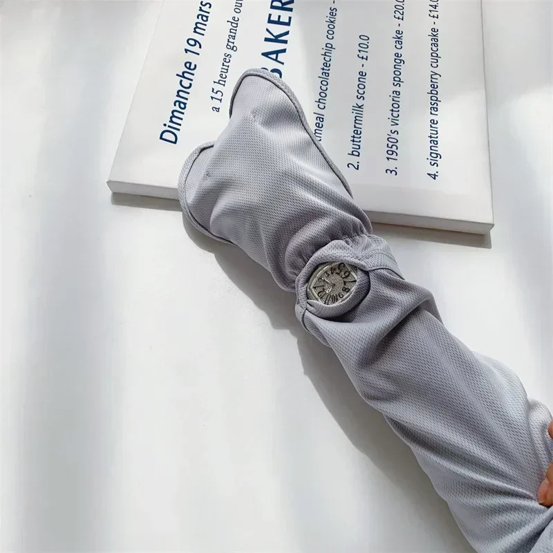 Summer Driving Fingerless Arm Sleeves Sun Protection Gloves Arm Sleeve Ice Silk Cooling Skin Protective Cover for Women Girls 250610