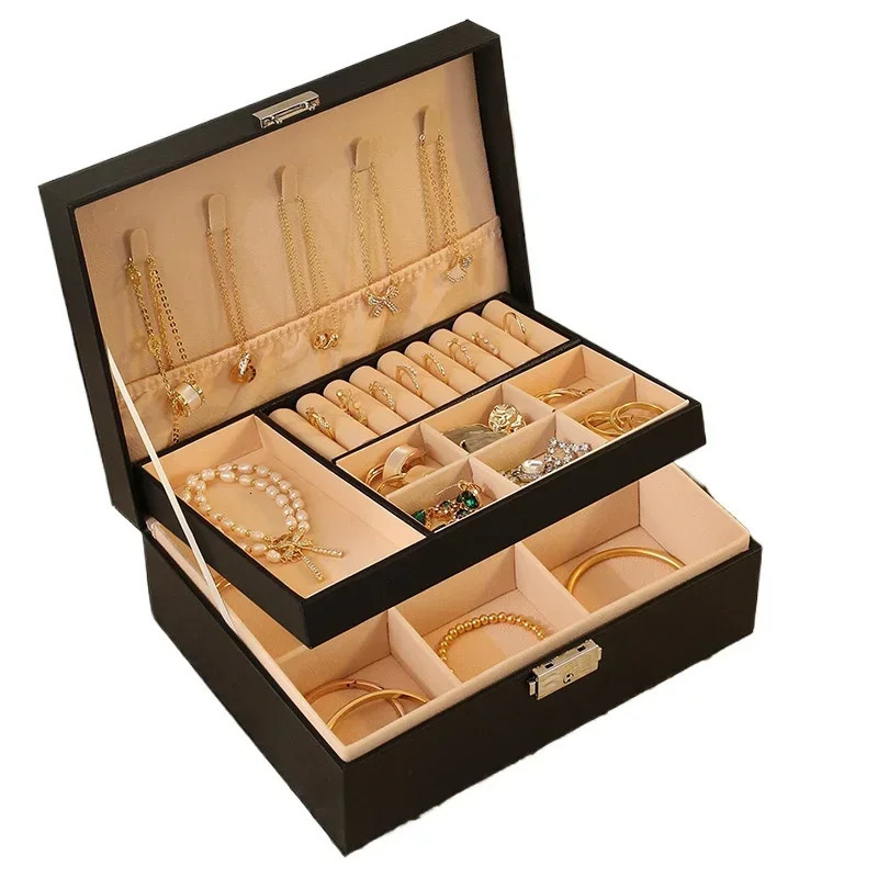 Double Jewelry Box Earrings Necklace Ring Jewelry Box Jewelry Storage Box Jewlery Box Jewelry Organizer Jewelry Box 250614 - view 5