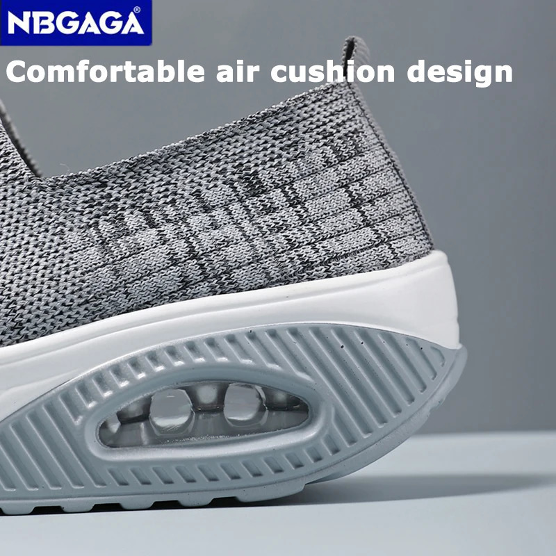 Women Walking Shoes Air Cushion Non Slip Orthopedic Shoes Ladies Platform Mules Breathable Wedge Female Sneakers 250613
