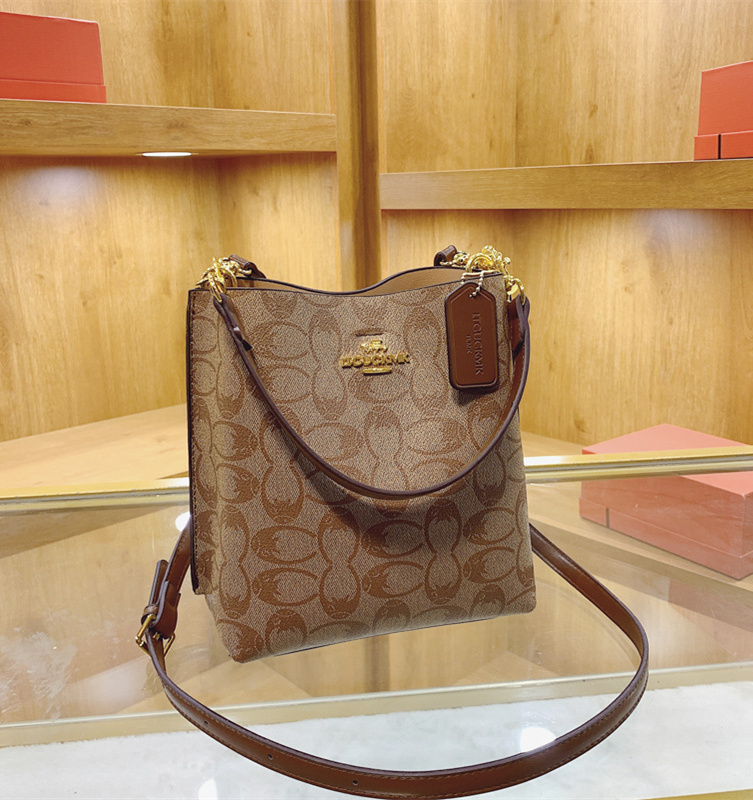 Free shipping designer high-end handbag for women 2025 new European and American fashion large capacity handbag bucket bag single shoulder crossbody b