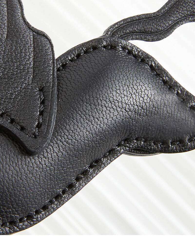 Hot Selling Horse Shape Sewn Leather Pendant Handmade Schoolbag Bagpack Ornament Vintage Handcraft Car Keychain Hanging Accessories