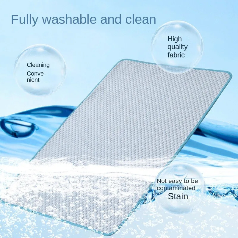 Summer Dog Cooling Mat Pet Ice Pads Cat Breathable Blanket Cat Washable Sofa Breathable Pet Dog Bed Pet Car Seat Cushion Sofa 250614