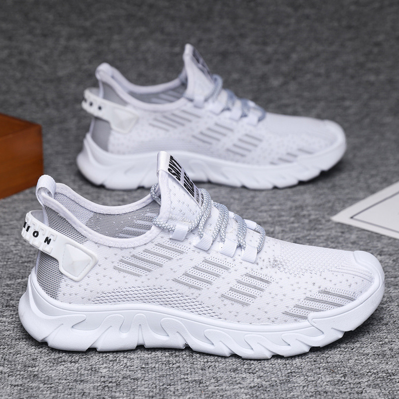 Men's Shoes Summer Flyknit Mesh Shoes Fashion Breathable Sports Shoes Soft Sole Lightweight Student Free Delivery Of Sneakers Designer Shoes Runn