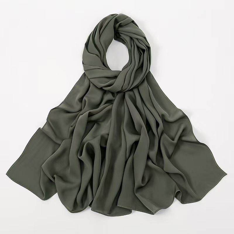 T975 new style gold-stamped Bali yarn women's scarf monochrome gold-sprinkled long scarf elegant and fashionable