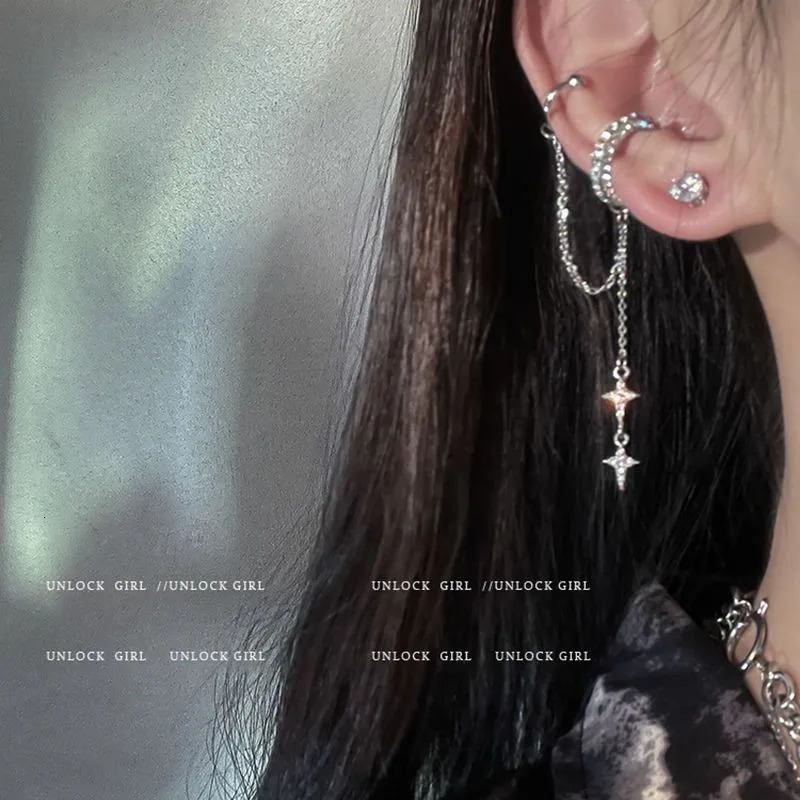 Light niche personality ear bone clip earrings song cool style Thanksgiving and Easter gifts 250610