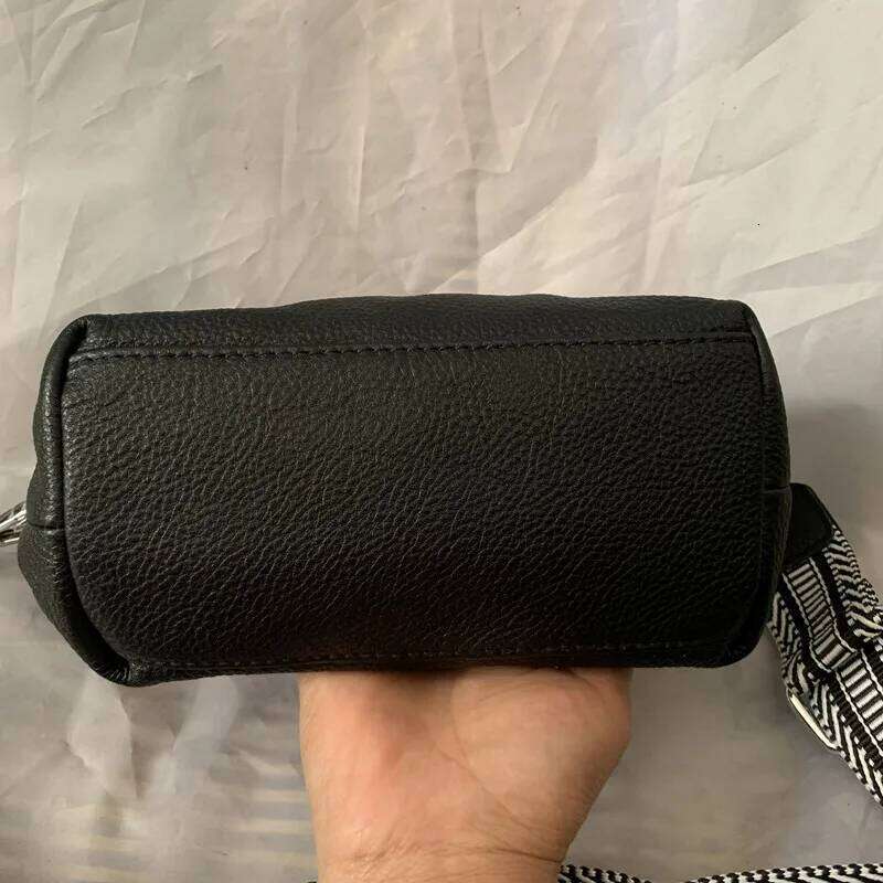 Ladies Bags Flap Small Crossbody Women Genuine Leather Bag Wide Strap Design Casual Solid Color Cell Phone Purses Messenger