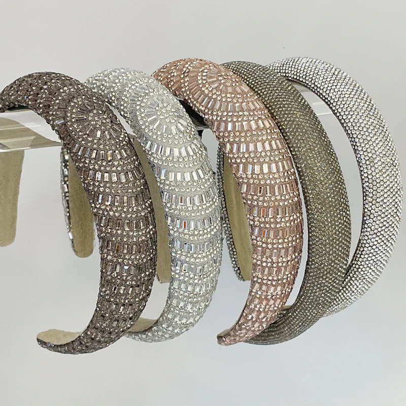 Women Girls Baroque Rhinestone Hairband Headband Adult Hair Accessories Hair Jewley 250610