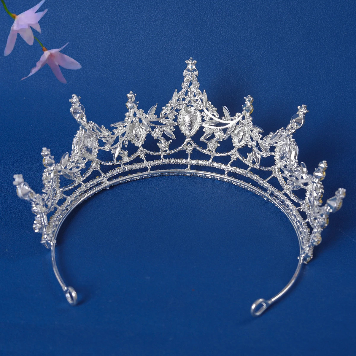 Fashion Silver Color Bridal Crowns For Wedding Hair Accessories Crystal Princess Tiaras Diadem Women Hair Accessories 250610