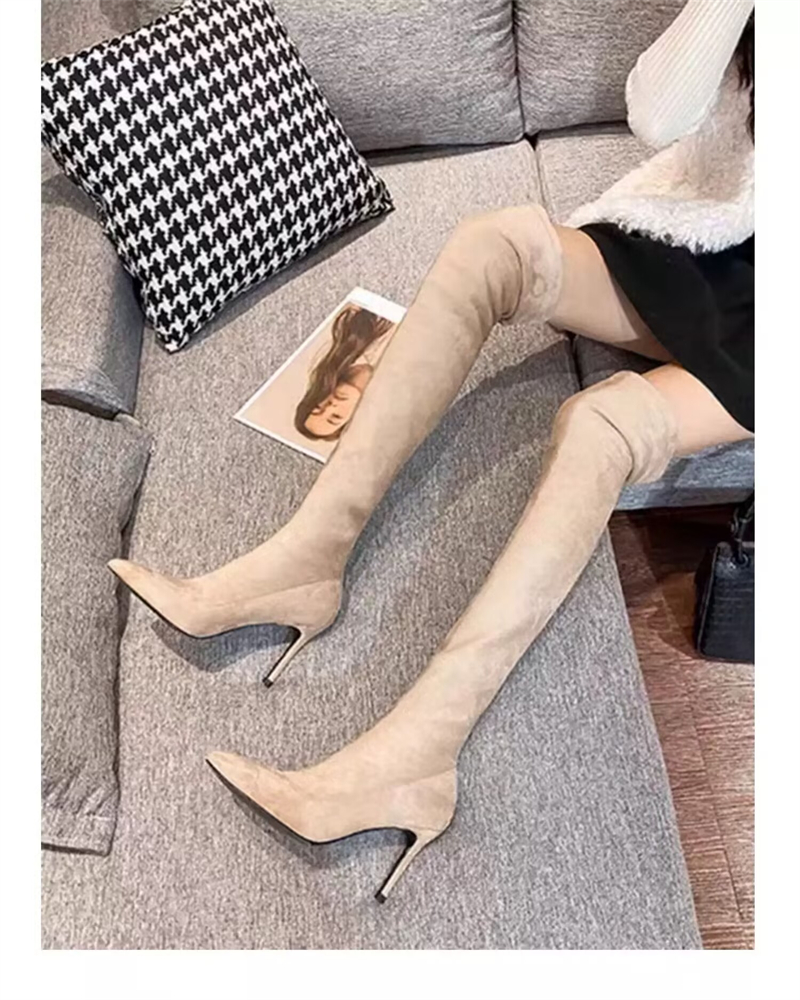 hot free shipping designer boots for women Autumn new simple and versatile Fashion Boots vintage casual Thigh-High Boots