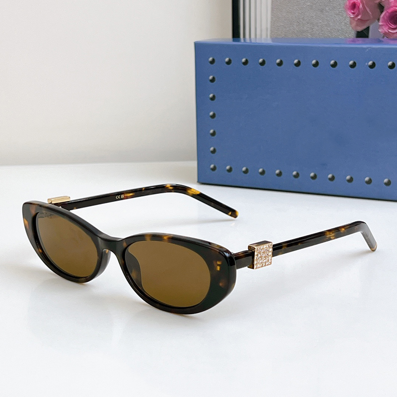 Sunglasses For Women Designer Sunglasses Oval smooth Sunglasses men gold diamond decorated temple G luxury brand sunglasses beach vacation party sunglasses 1680