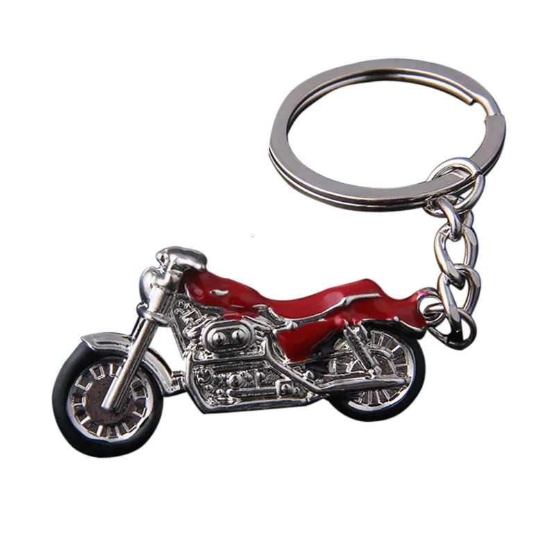 Motorcycle Key Chain Charm metal keychain men women Car Ring 4 color key holder gift jewelry 250606