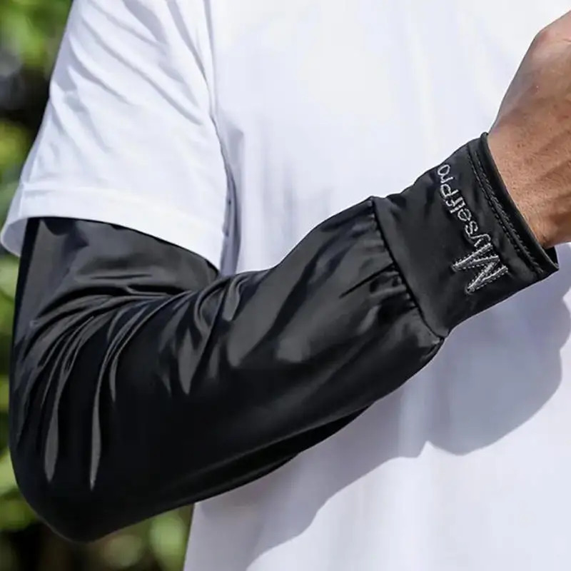 Sunscreen Arm Sleeves Men Cycling Arm Case Loose Enlarged Arm Cover Outdoor Sport Sun Protection Cuffs Breathable Cool 250610