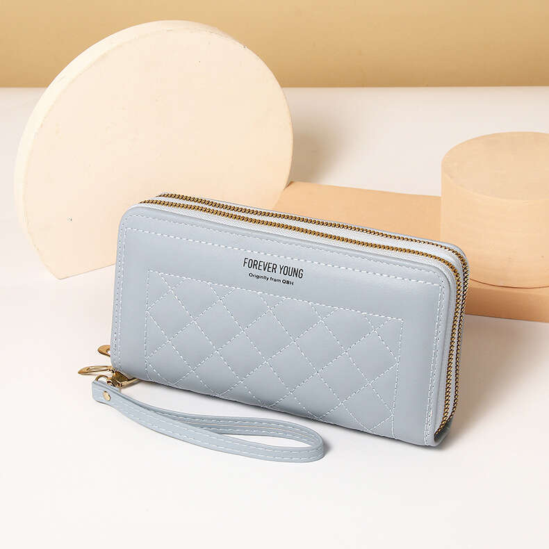 Hot Selling New Women's Long High-end Double Zipper Wallet Large Capacity Card Holder Phone Bag