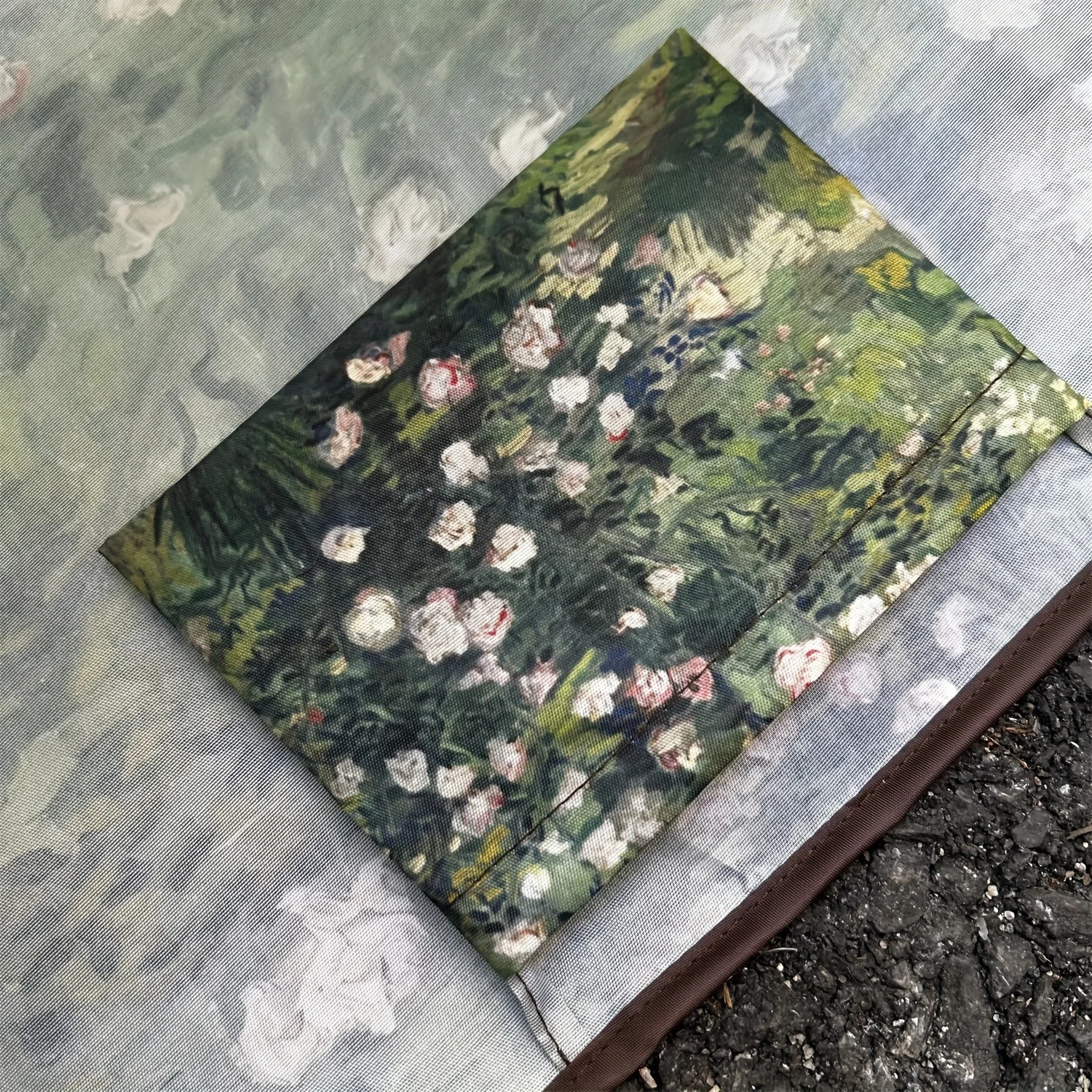 Rose Oil Painting Fashion Bag Foldable Shopping Bag Reusable Grocery Storage Bag Nylon Portable Shoulder Handbag Travel Tote Bag 250610