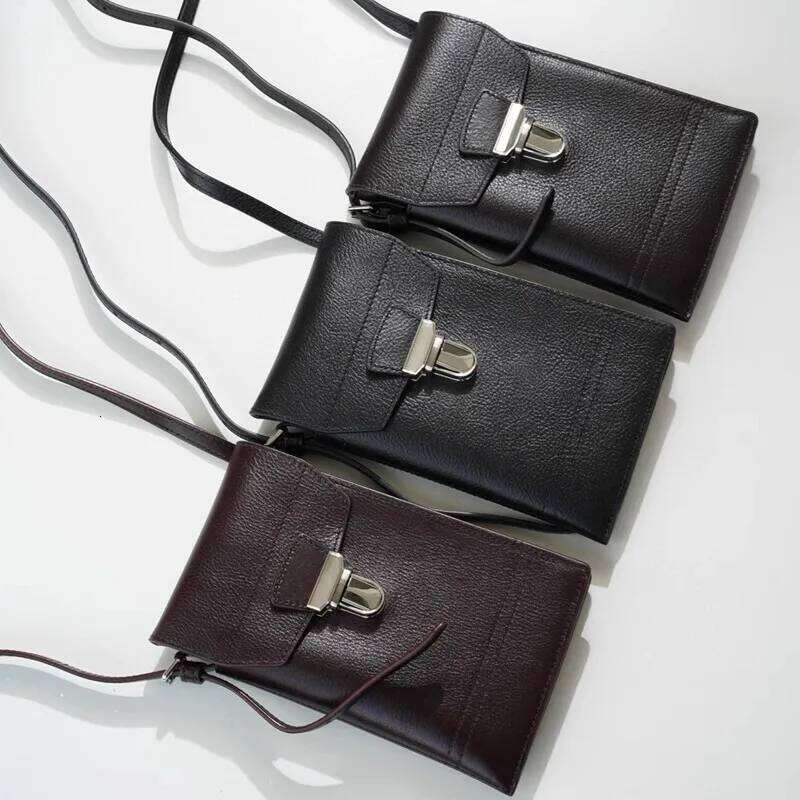 Original Genuine Leather Retro Mobile Phone High-end Mini Exquisite Crossbody Small Bag 2025 Summer New Style