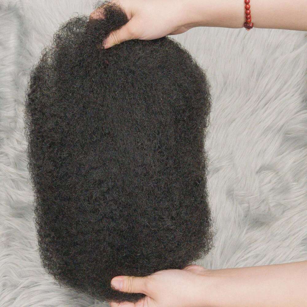12 Inch 50Gram/Pc Human Hair Extensions Brazilian No Weft Afro Kinky Bulk for Braiding DreadLock Natural Color