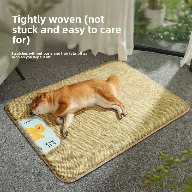 Pet Cooling Mat Anti scratch Cat Sleeping Mat Cool Breathable Cooling Dog Mat Waterproof Vine Mat Dog Nest 250614