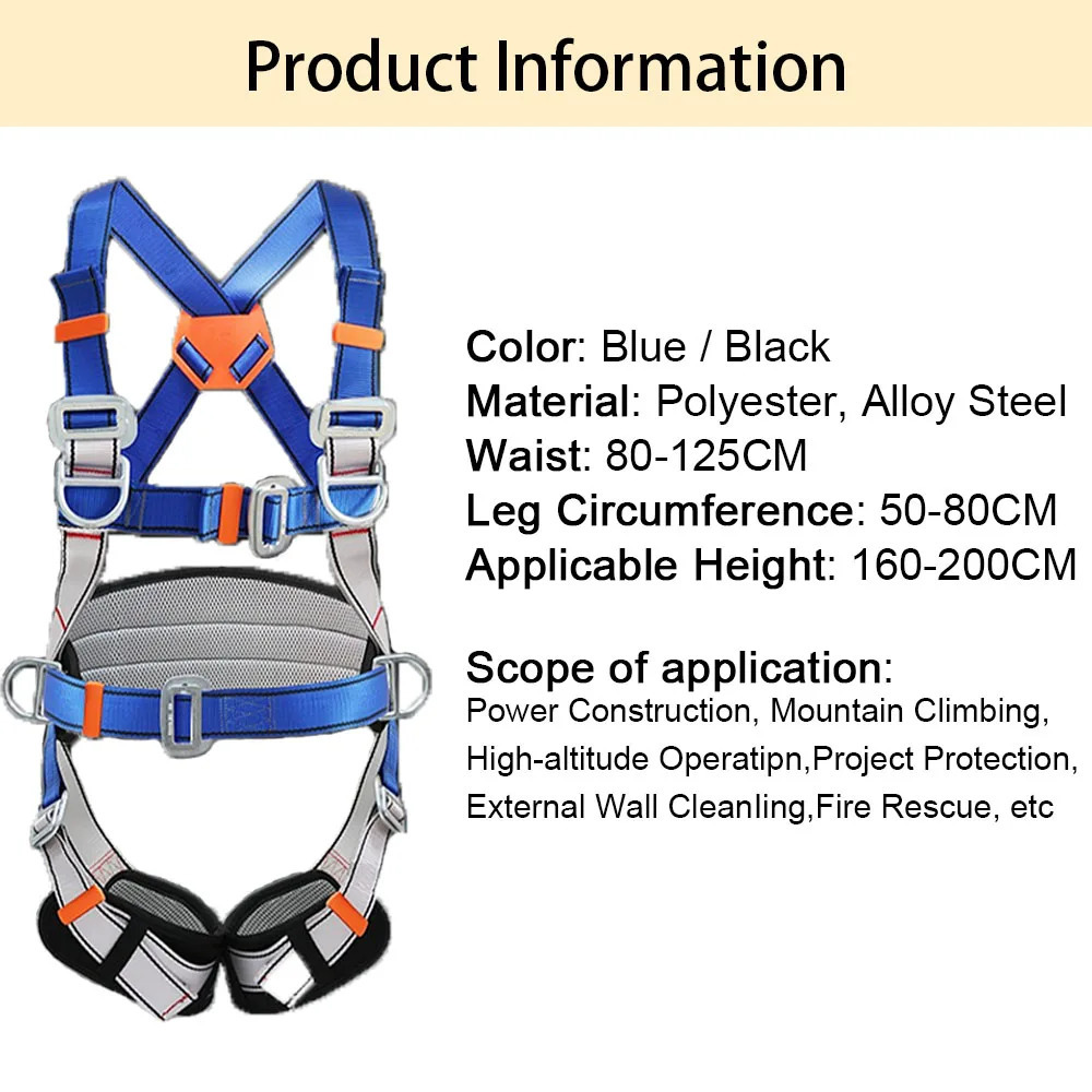 Aerial Work Safety Belt Construction Protection Highaltitude Rock Climbing Outdoor Expand Training Full Safe Rope 250611