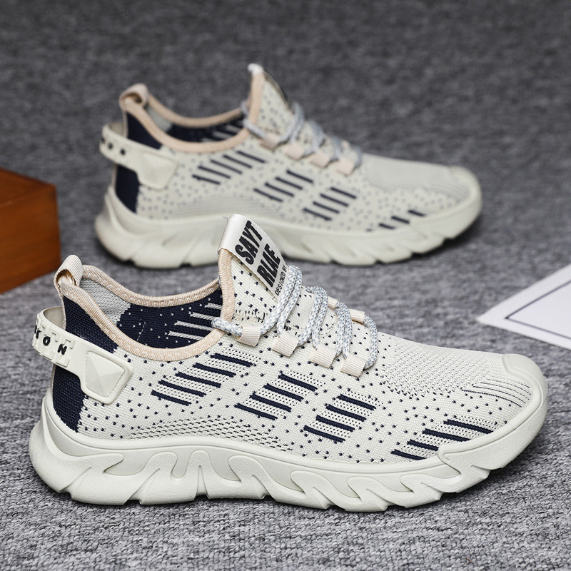 Men's Shoes Summer Flyknit Mesh Shoes Fashion Breathable Sports Shoes Soft Sole Lightweight Student Free Delivery Of Sneakers Designer Shoes Runn