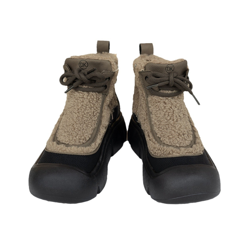 hot Free shipping designer Boots for woman cotton shoes winter new thick soled plush Solid Fashion Boots classic vintage black brown grey snow boots