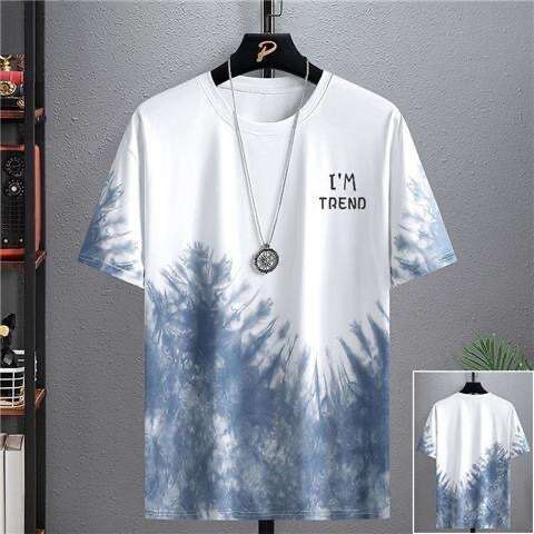Trendy Printed Short Sleeve T-Shirt Summer New Men's Casual Set Plus Size Shorts Sports Outdoor Two-Piece