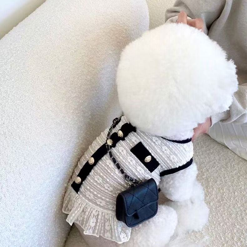 T470Pet spring and summer sweet and cute floral vest dress home clothes dog cat anti-hair loss summer small dog clothes