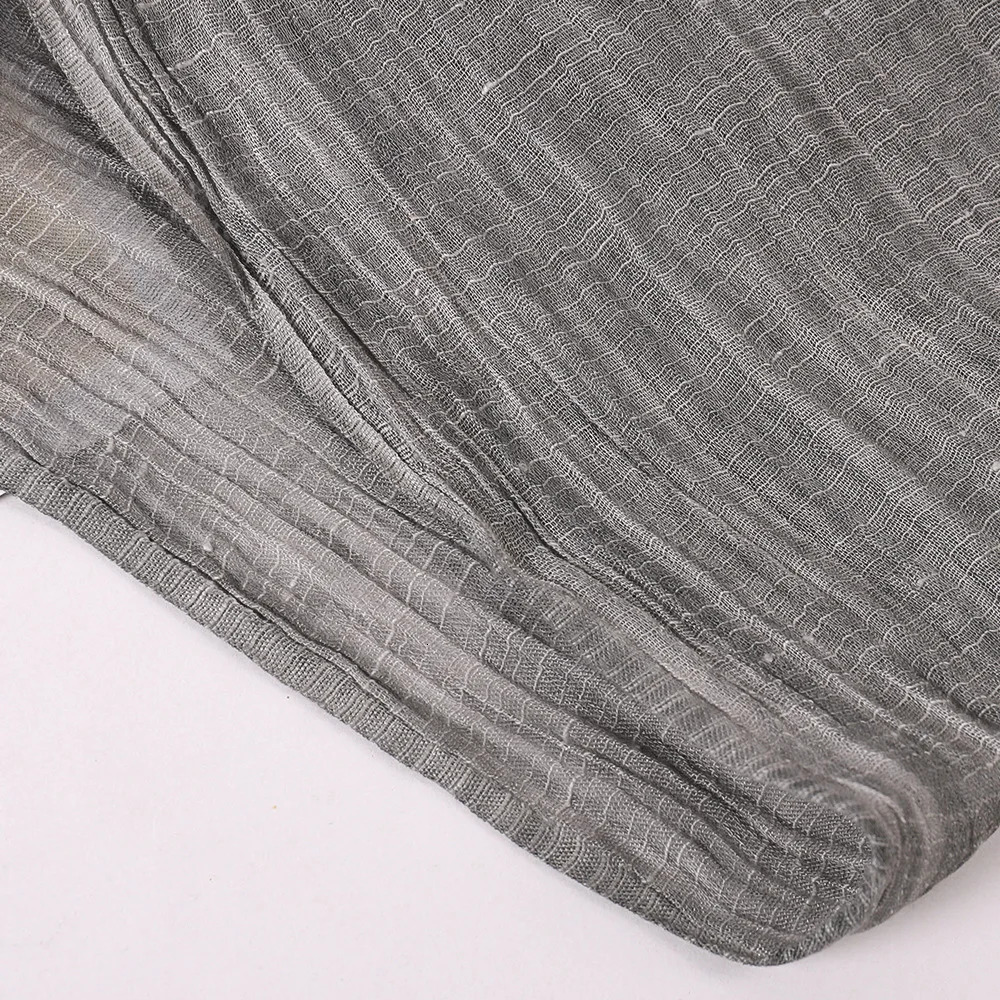 Spring and Summer Solid Color Yarn Cotton and Linen Scarf Tassel Artistic Shawl Print Versatile Cotton and Linen 250610