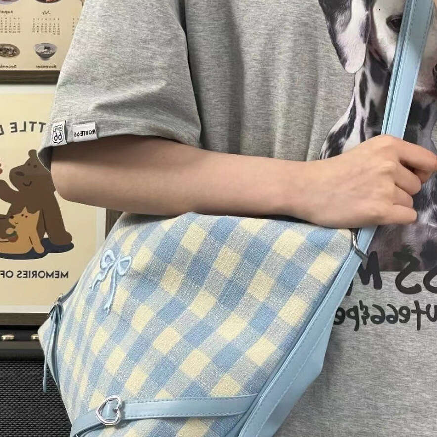 Korean Style Gentle Girl Cute Bowknot Embroidered Shoulder 2025 New Trendy Fashion Casual Commuter Tote Bag