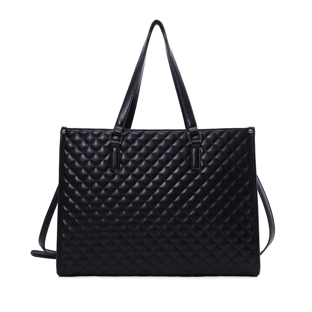 Free shipping designer bag Luxury Large Capacity Quilted Tote for Women Handheld Laptop Shoulder Bag High end Sense Elegant Commuter Crossbody Handbag